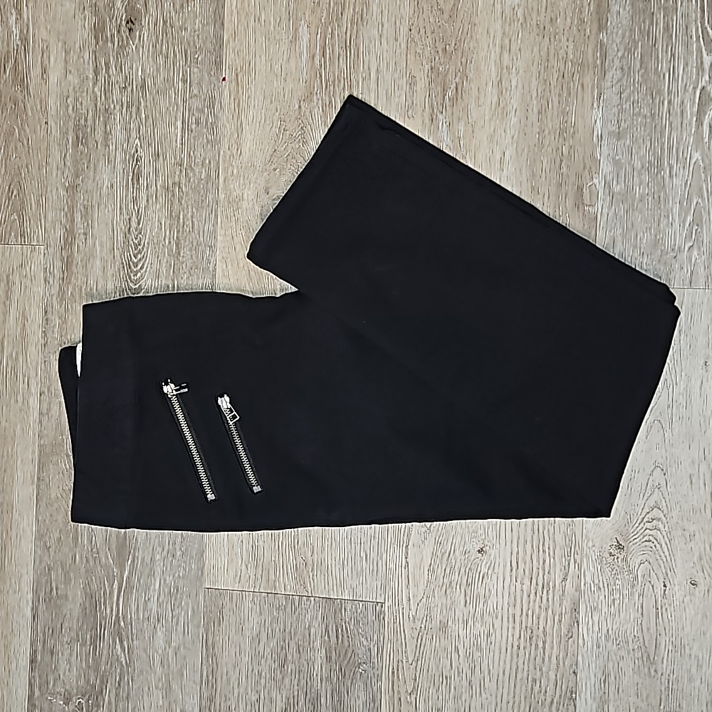 Veronica Beard black skinny trousers 3 zipper pockets size 10